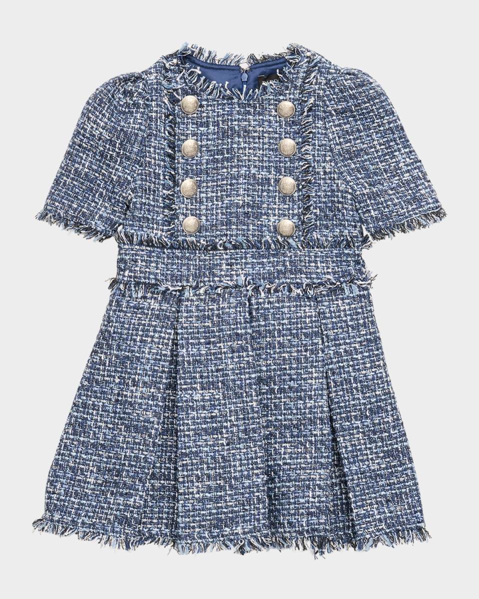 Girl's Elle Boucle Dress, Size 4-10